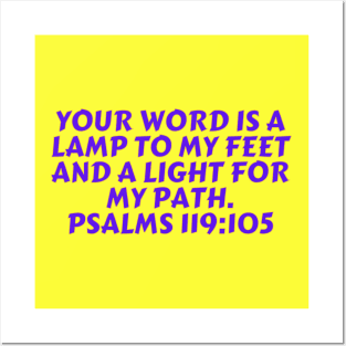 Bible Verse Psalm 119:105 Posters and Art